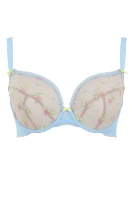 Cleo by Panache Astrid pale blue plunge biustonosz soft