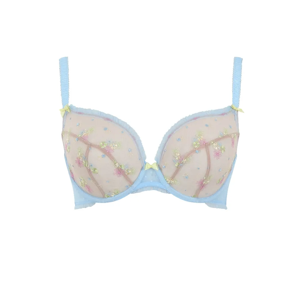 Cleo by Panache Astrid pale blue plunge biustonosz soft