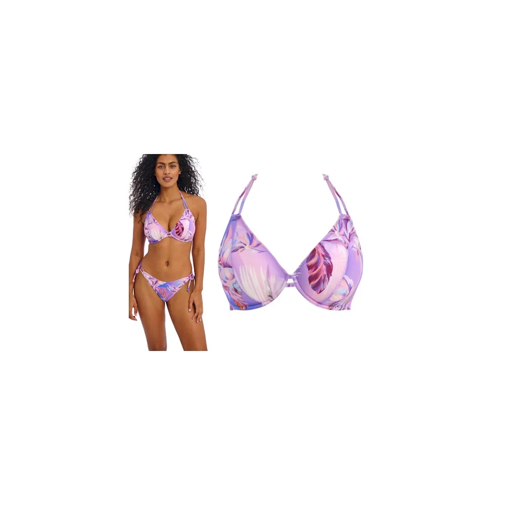 Freya Miami Sunset cassis halter biustonosz na szyję do stroju kąpielowego