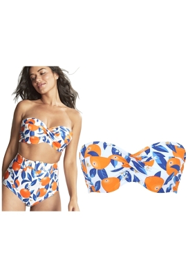 Panache Ella sicily print bandeau biustonosz do stroju kąpielowego