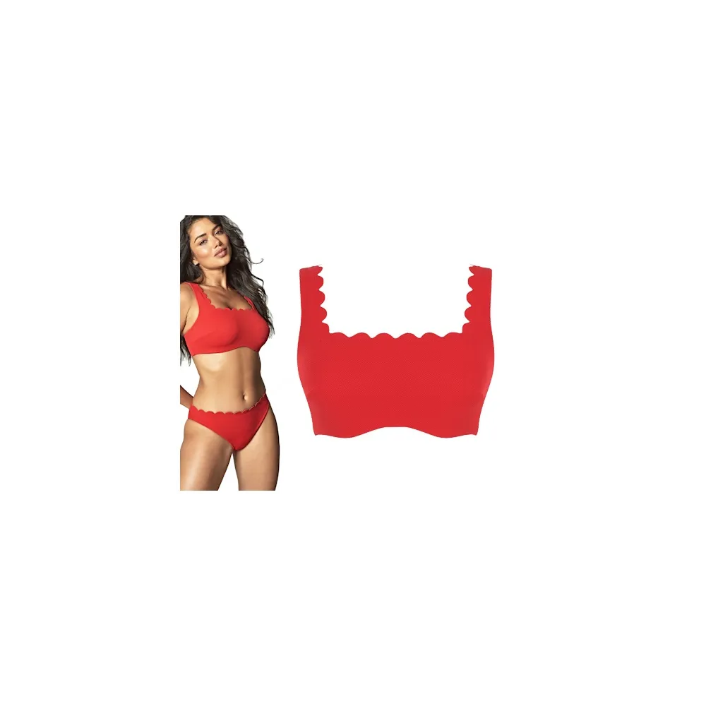 Panache Spirit rossa red crop top biustonosz do stroju kąpielowego