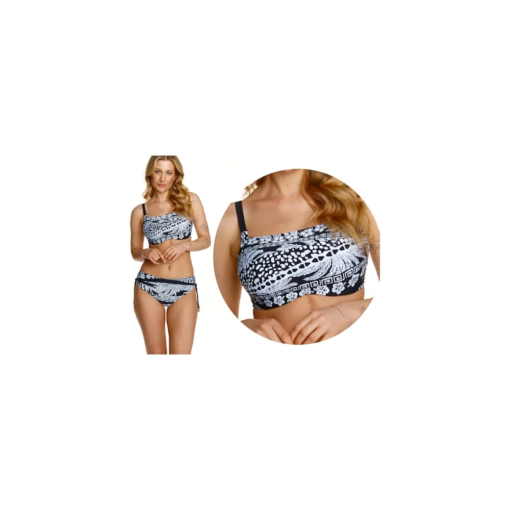 Lupoline Faial monochrome print top soft biustonosz do stroju kąpielowego