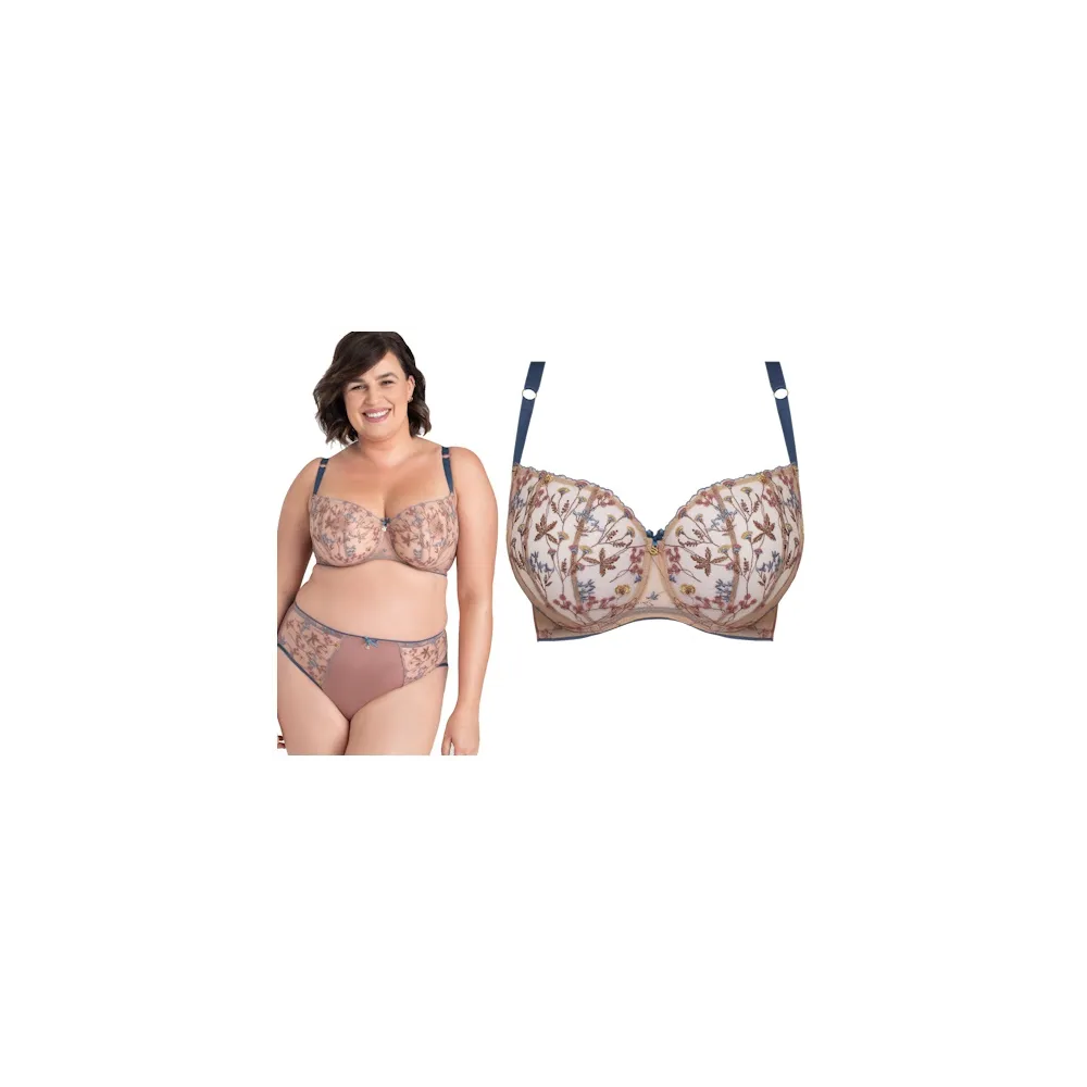 Samanta Ellie A145 halfcup nugatowy biustonosz