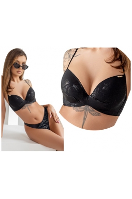 KrisLine Portofino czarny brassiereroma biustonosz push-up do stroju kąpielowego