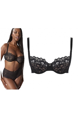 Panache Allure black latte plunge biustonosz balnony soft