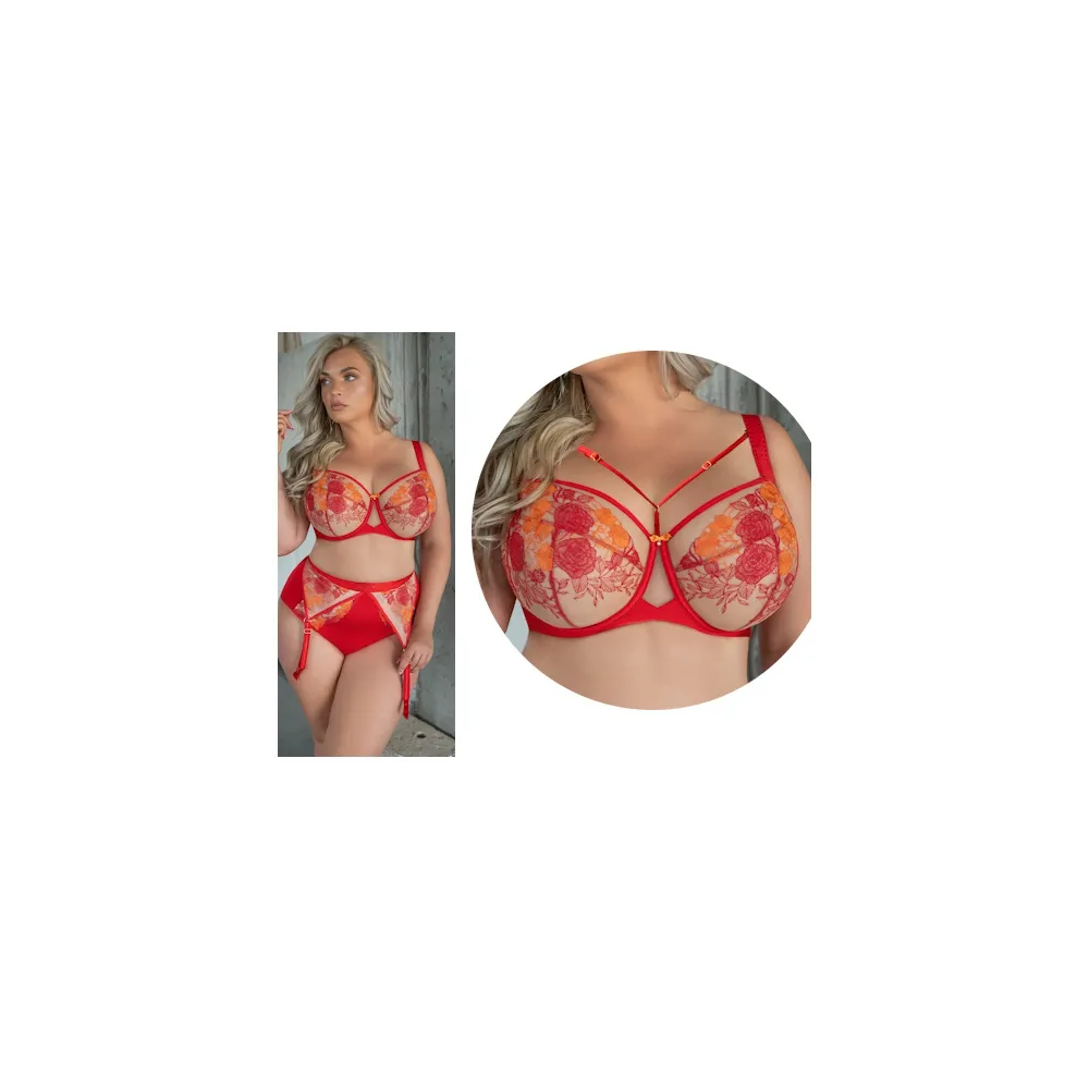 KrisLine Sweetheart red full cup biustonosz soft