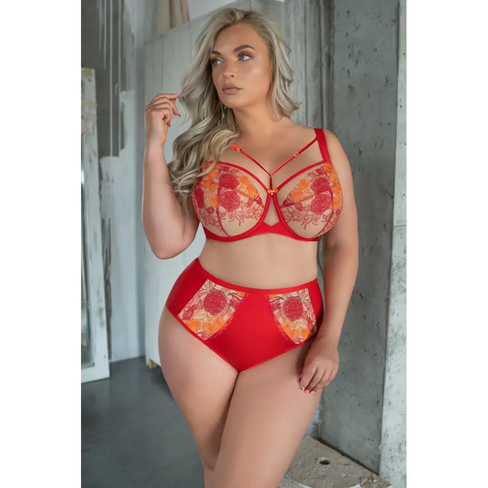 KrisLine Sweetheart red full cup biustonosz soft