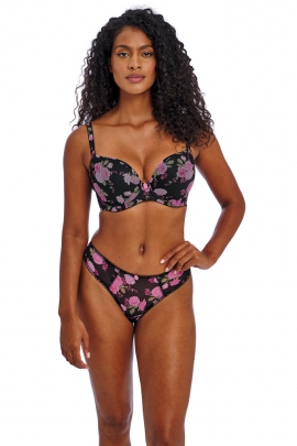 Freya Rose Blossom black rose Deco plunge biustonosz usztywniany