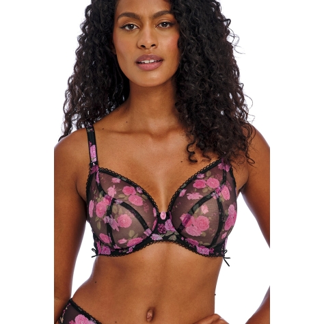 Freya Rose Blossom black rose biustonosz soft plunge