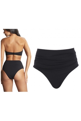 Panache Spirit black brazilian high waist majtki do stroju kąpielowego