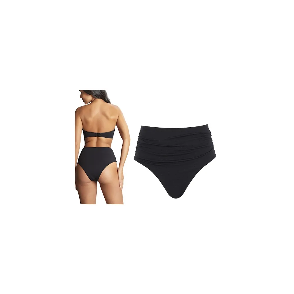 Panache Spirit black brazilian high waist majtki do stroju kąpielowego