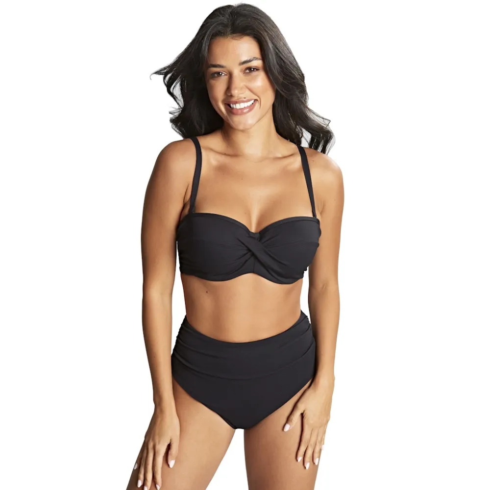 Panache Spirit black brazilian high waist majtki do stroju kąpielowego