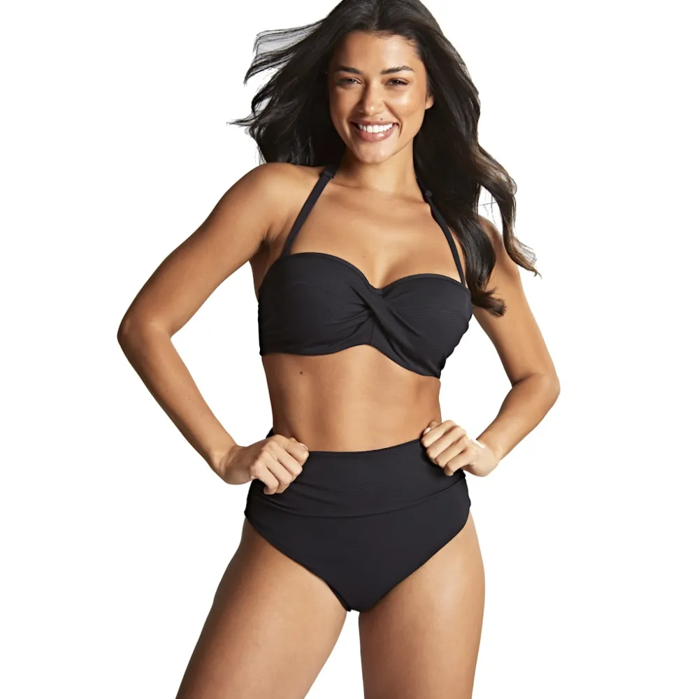 Panache Spirit black brazilian high waist majtki do stroju kąpielowego