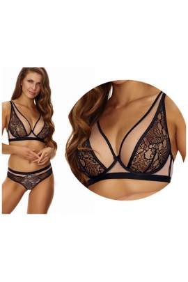 Lupoline 2457 czerń bralette biustonosz soft