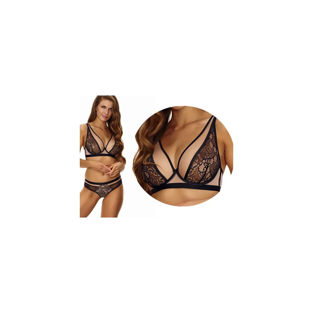 Lupoline 2457 czerń bralette biustonosz soft