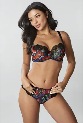 Panache Nina black floral biustonosz soft