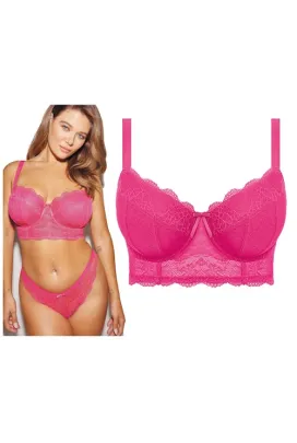 Freya Fancies hot pink longline biustonosz padded