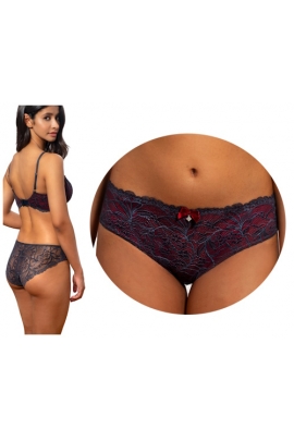 Agio 6329 grafit/czerwień figi bikini do kompletu 9326