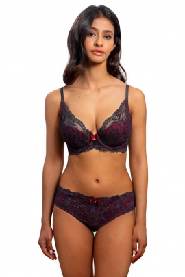 Agio 6329 grafit/czerwień figi bikini do kompletu 9326