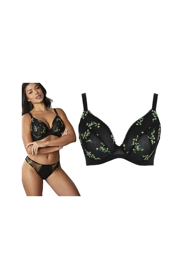 Panache Meadow black plunge biustonosz soft