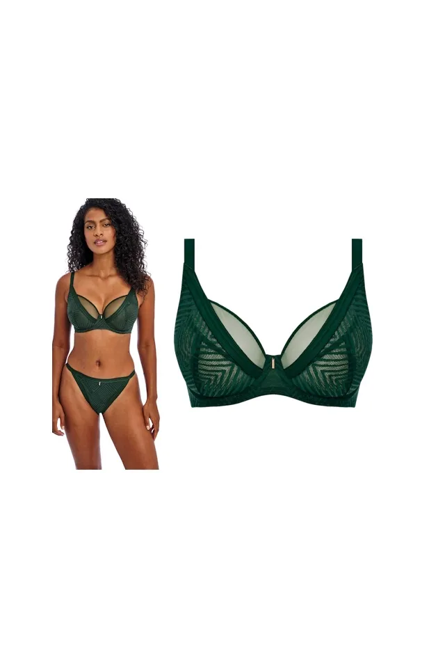 Freya Tailored deep emerald high apex biustonosz soft