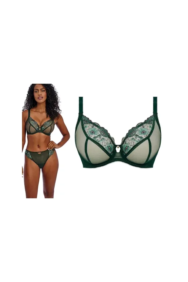 Freya Loveland deep emerald biustonosz soft plunge