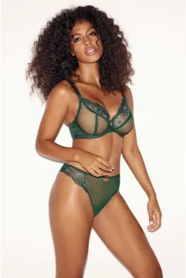 Freya Loveland deep emerald biustonosz soft plunge