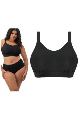 Elomi Downtime black biustonosz bralette soft bez fiszbin