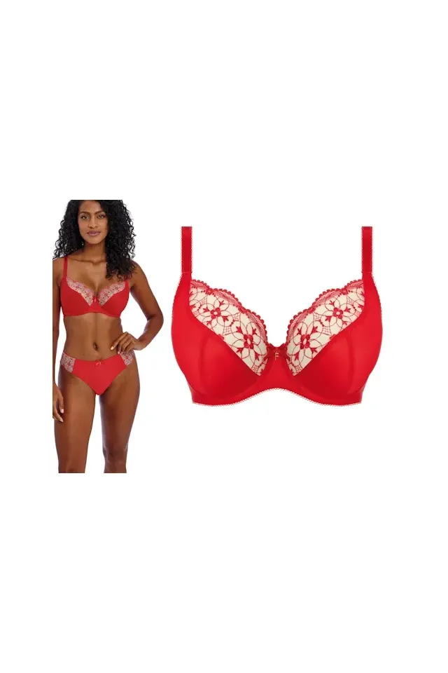 Freya Hallie chilli red plunge biustonosz soft