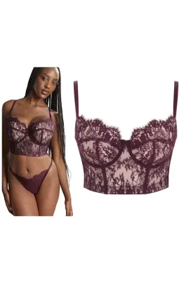 Panache Carmen mulberry gorset padded