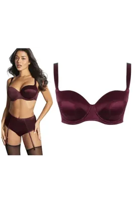 Panache Grace Bordeaux padded balcony biustonosz usztywniany