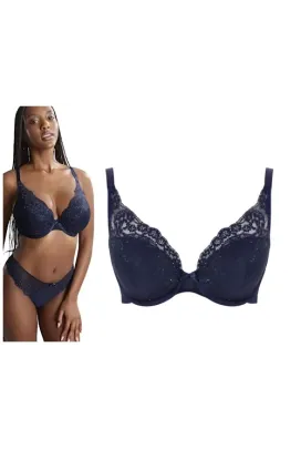 Panache Ana midnight sequin padded biustonosz usztywniany