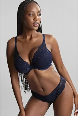 Panache Ana midnight sequin padded biustonosz usztywniany