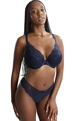 Panache Ana midnight sequin padded biustonosz usztywniany