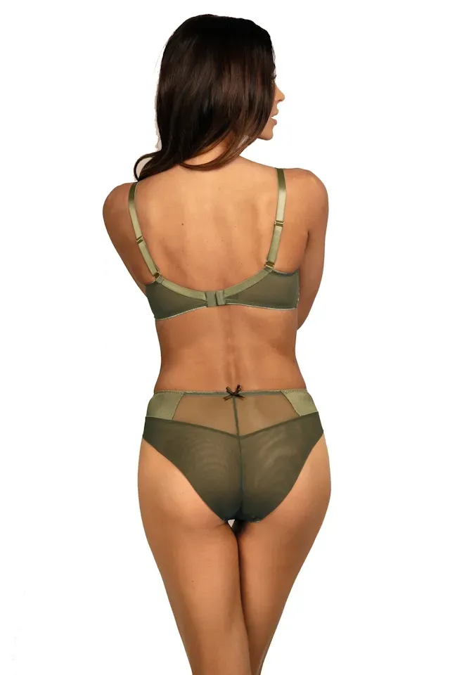 Ewa Bien Amber zielony B139 biustonosz half cup soft