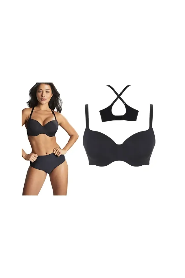 Panache 365 black t-shirt/moulded biustonosz usztywniany z wyższym mostkiem