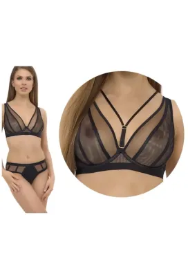 Lupoline 2521 czerń bralette biustonosz soft