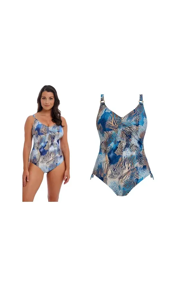 Fantasie Seraya Sands denim jednoczęściowy strój kąpielowy