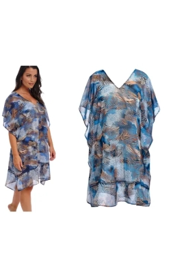 Fantasie Seraya Sands denim kaftan plażowy