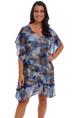 Fantasie Seraya Sands denim kaftan plażowy
