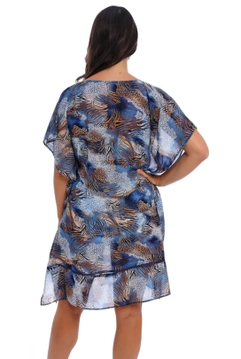 Fantasie Seraya Sands denim kaftan plażowy