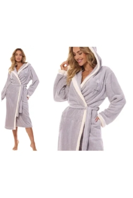 L&L 2419 Tess long szlafrok popiel