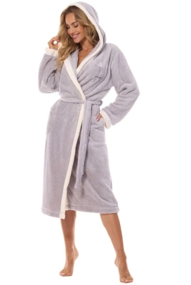 L&L 2419 Tess long szlafrok popiel