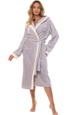 L&L 2419 Tess long szlafrok popiel