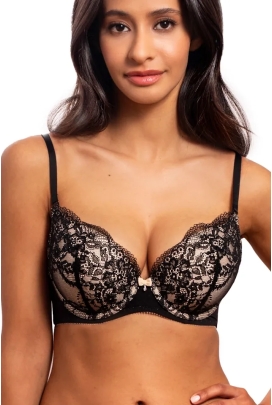 Agio 9339 beż/czerń my body biustonosz push-up