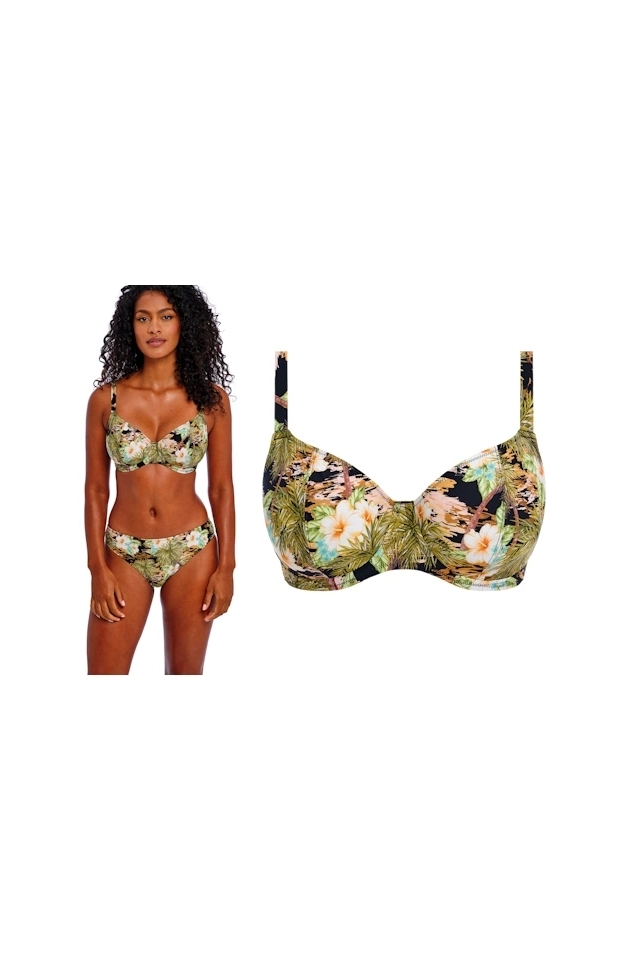 Freya Bahama Shores black plunge biustonosz soft do stroju kąpielowego