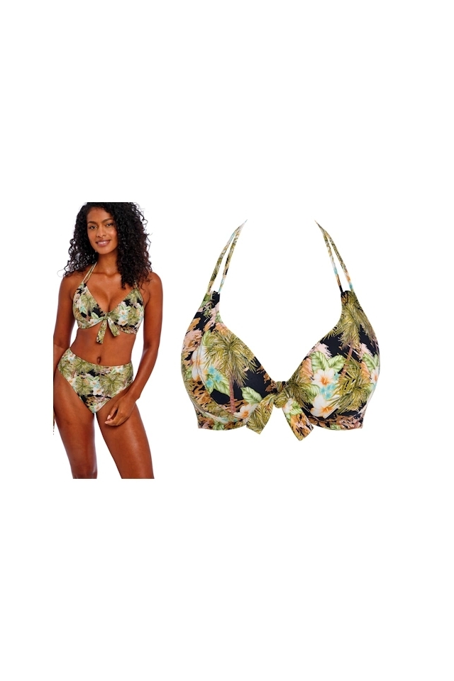 Freya Bahama Shores black halter biustonosz soft do stroju kąpielowego