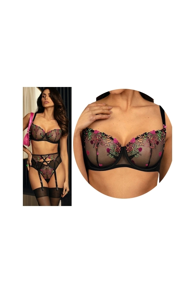 Ewa Bien Lola czerń B139 biustonosz half cup soft