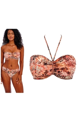 Freya Desert Cat sunset bandeau biustonosz do stroju kąpielowego