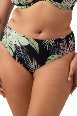 Elomi Tropical Retreat black figi mid rise do stroju kąpielowego